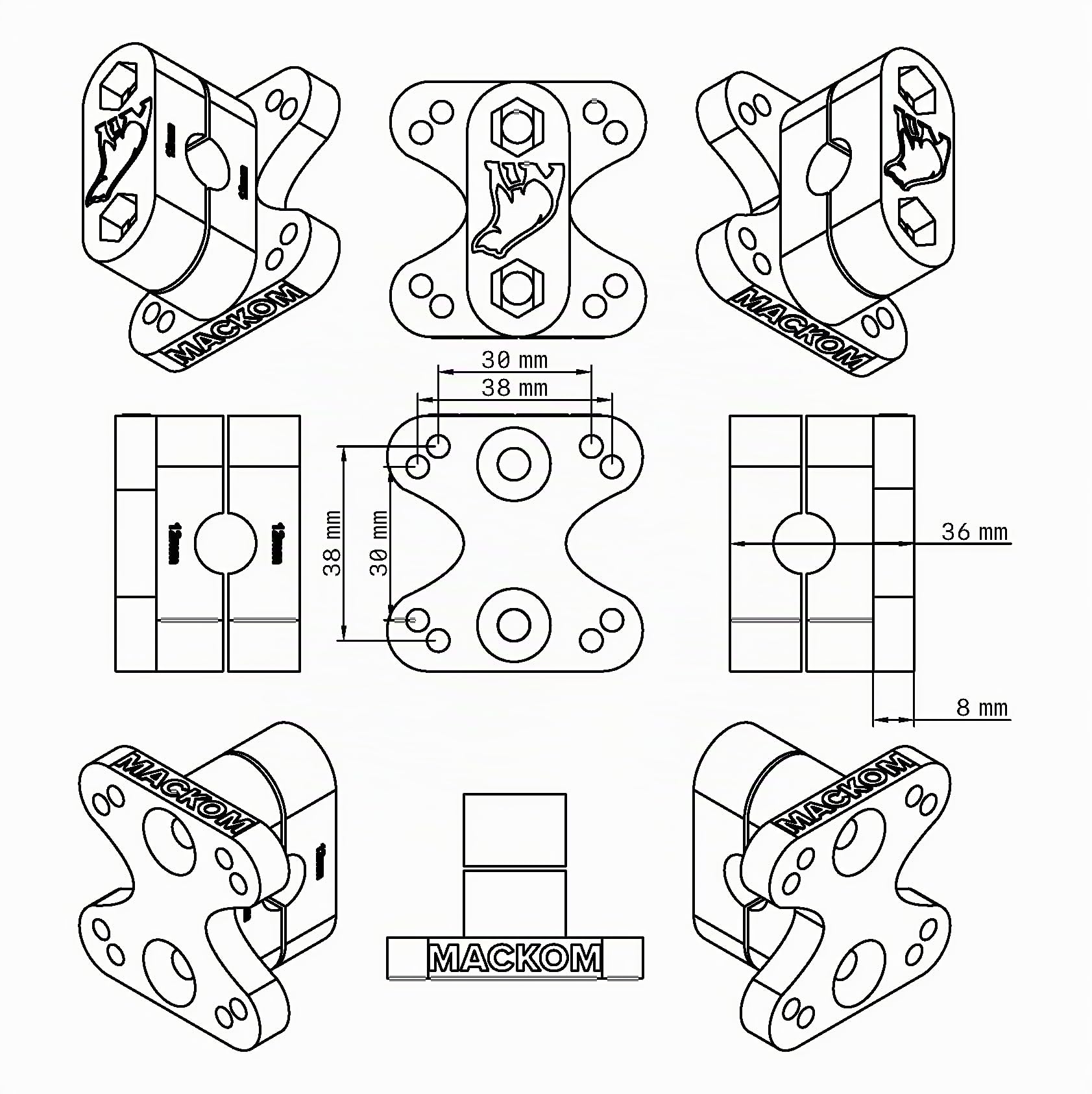 Soporte de navegación para motocicleta Garmin Zumo XT, XT2, patrón AMPS (25,4 mm | 1 pulgada)