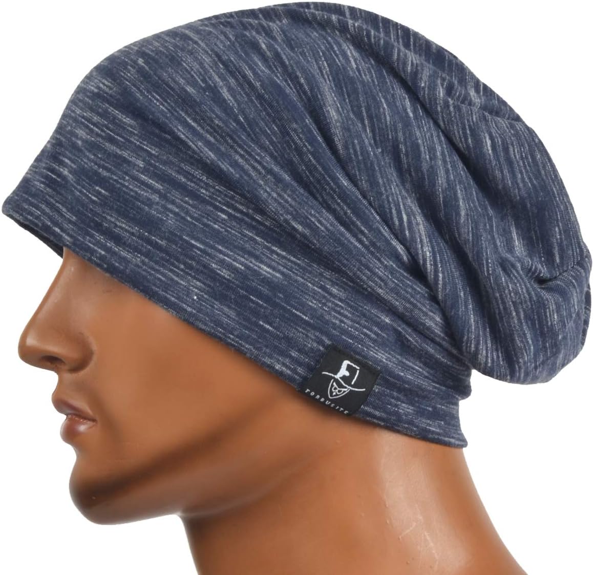 JESSE · RENA Men's Chic Striped Thin Baggy Slouch Summer Beanie Skull Cap Hat - Image 4
