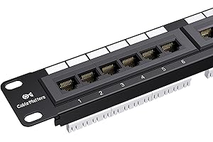 Cable Matters 1U 24 Port Rackmount/Wallmount Patch Panel (Cat6, RJ45)