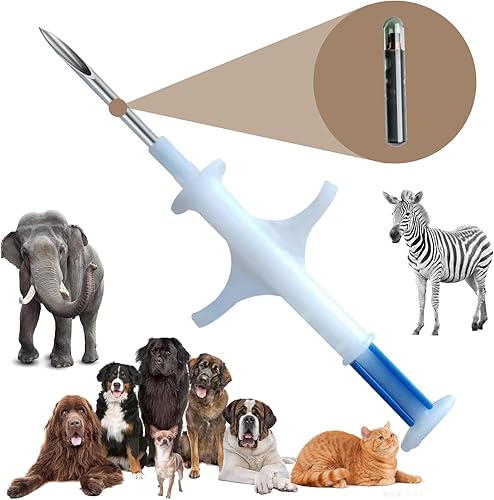 Miniatura 8 de Manruta Microchip de identificación de animales para perros y gatos, paquete de 20 unidades de 15 dígitos, etiqueta de bioglass estándar universal