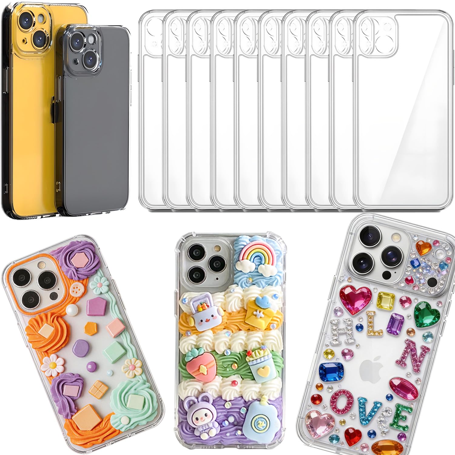 Amazon.com: stino DIY Phone Junk Case for iPhone, 10 Pack Clear