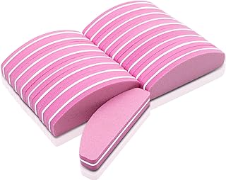 20 Pcs Nail Buffers, 100/180 Grit Nail Buffering Block, Sponge Nail File Buffer Durable with Comfortable Grip, Portable Mini Nail Buffers for Home and Professional Use (Pink)…