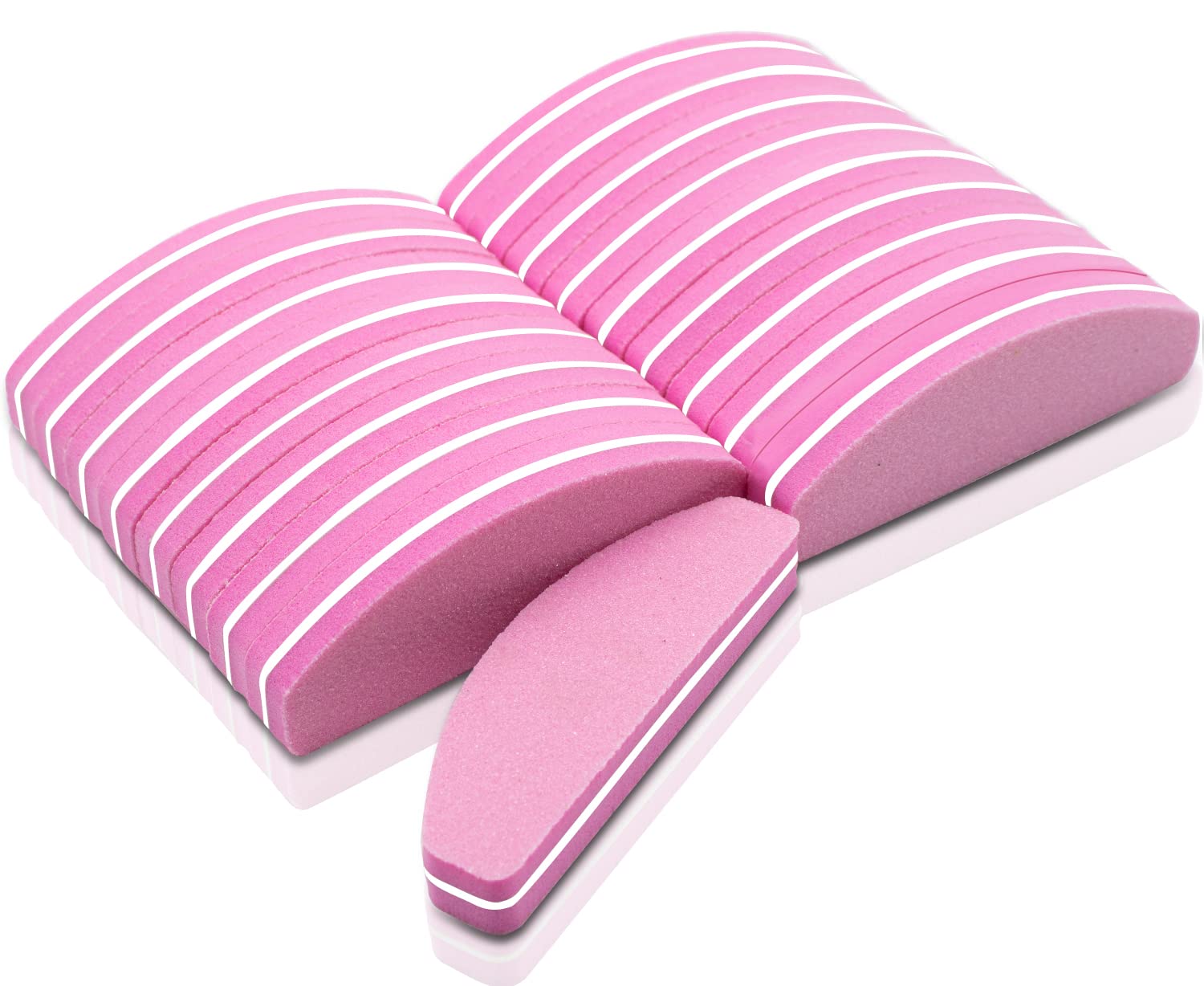20 PCS Buffer per Unghie, Buffer Blocco per Unghie in Gel Acrilico Naturale, 100/180 Buffer Unghie Professionale per Levigatura per Smalto a Doppia Faccia (Rosa)