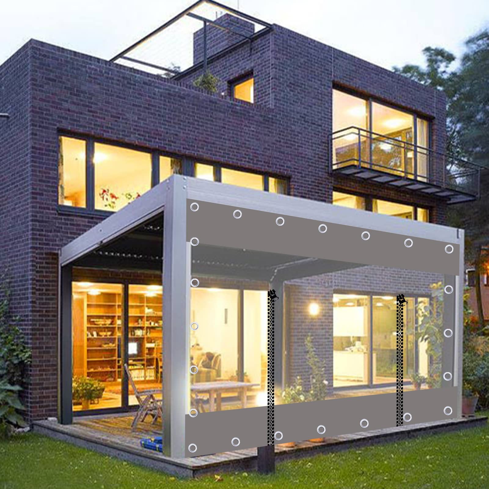Carport-Seitenwand-Ersatzplane – 50,8x17,5 Cm, Weiß, UV- & Wasserabweisend, Für 3x50 Cm Rahmen, 2 Seiten + 2 Endplatten