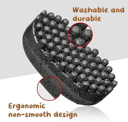 Miniatura 4 de Champú portátil para hombre, peine limpiador de cuero cabelludo para aliviar el estrés, cuero cabelludo relajante, cepillo de pelo rizado para