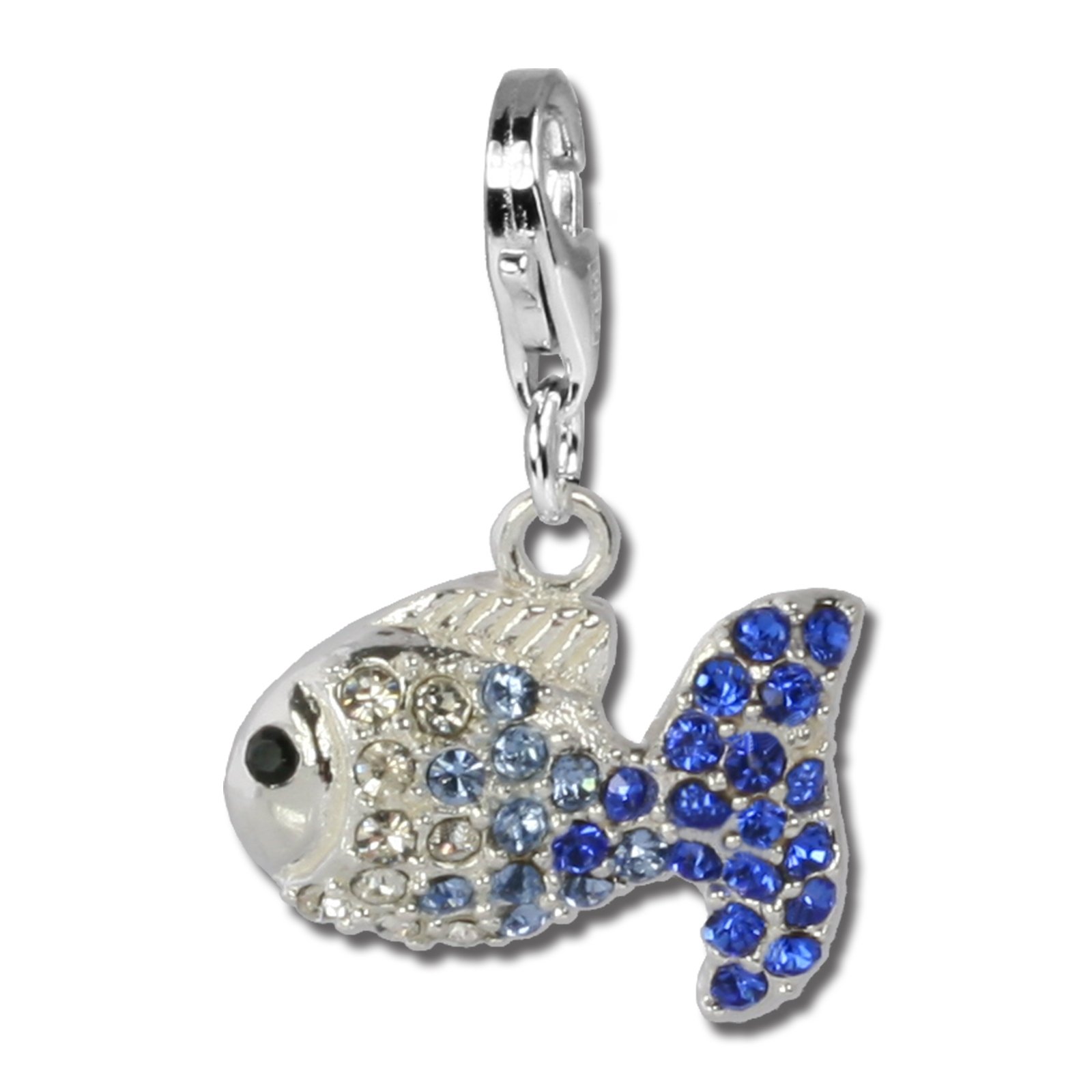 Anneau Pendentif En Argent Sterling 925 Avec Zircons - Collection Charm Silberdream - Pour Chaîne Ou Bracelet - 9