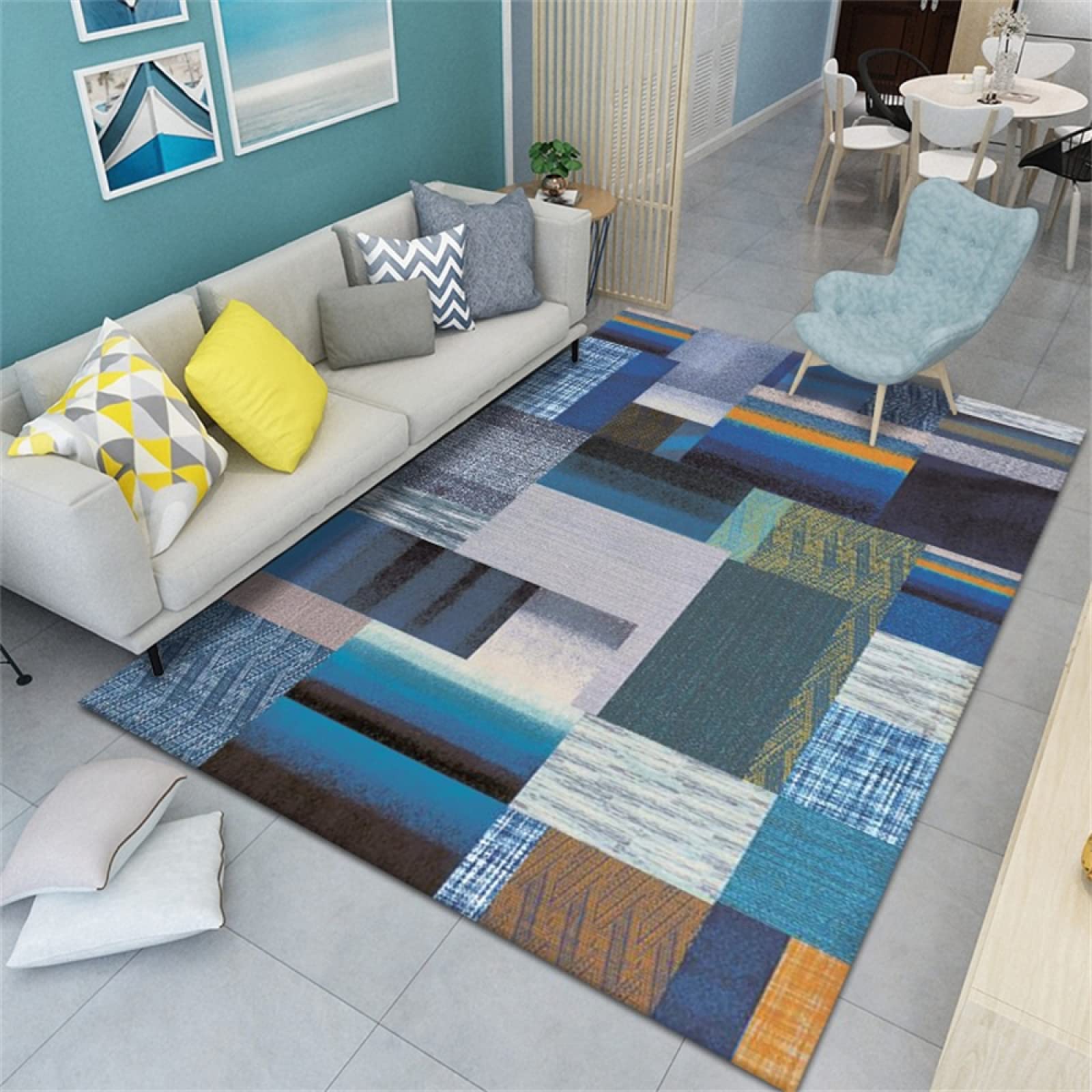 Tapis chambre enfant garçon 160x230cm pour stopper la poussière et habiller le sol avec style