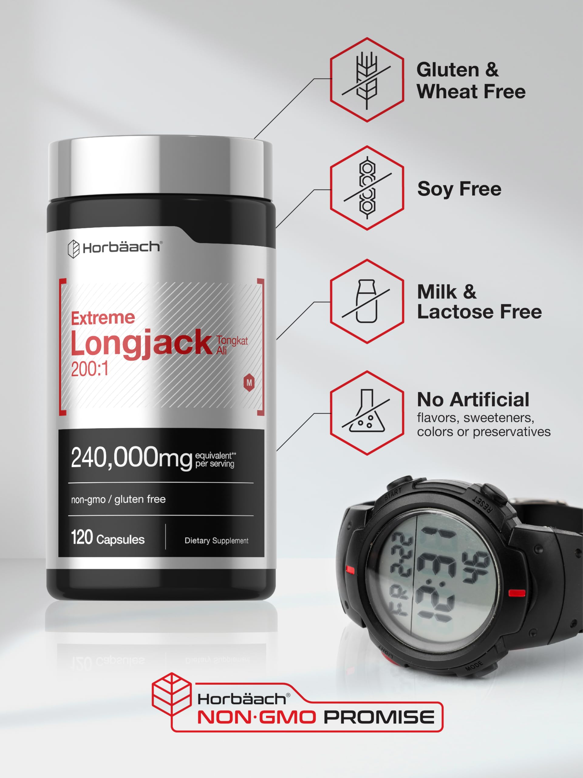 Horbäach Longjack Tongkat Ali | 120 Capsules — Amazon image 5