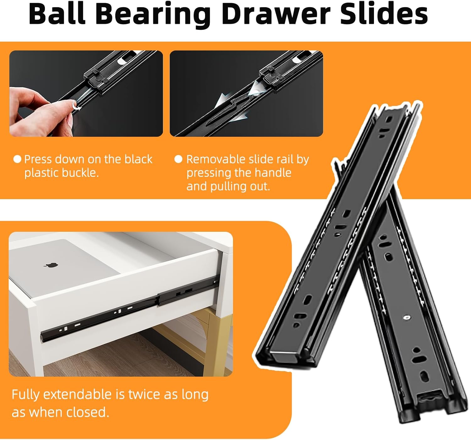 WESTREE Women Makeup Vanity Desk with 2 Drawers - Bedroom Home Office Desk, Wooden Height Monitor Stand & Storage Shelf Without Mirror, White Table Great Gift for Her