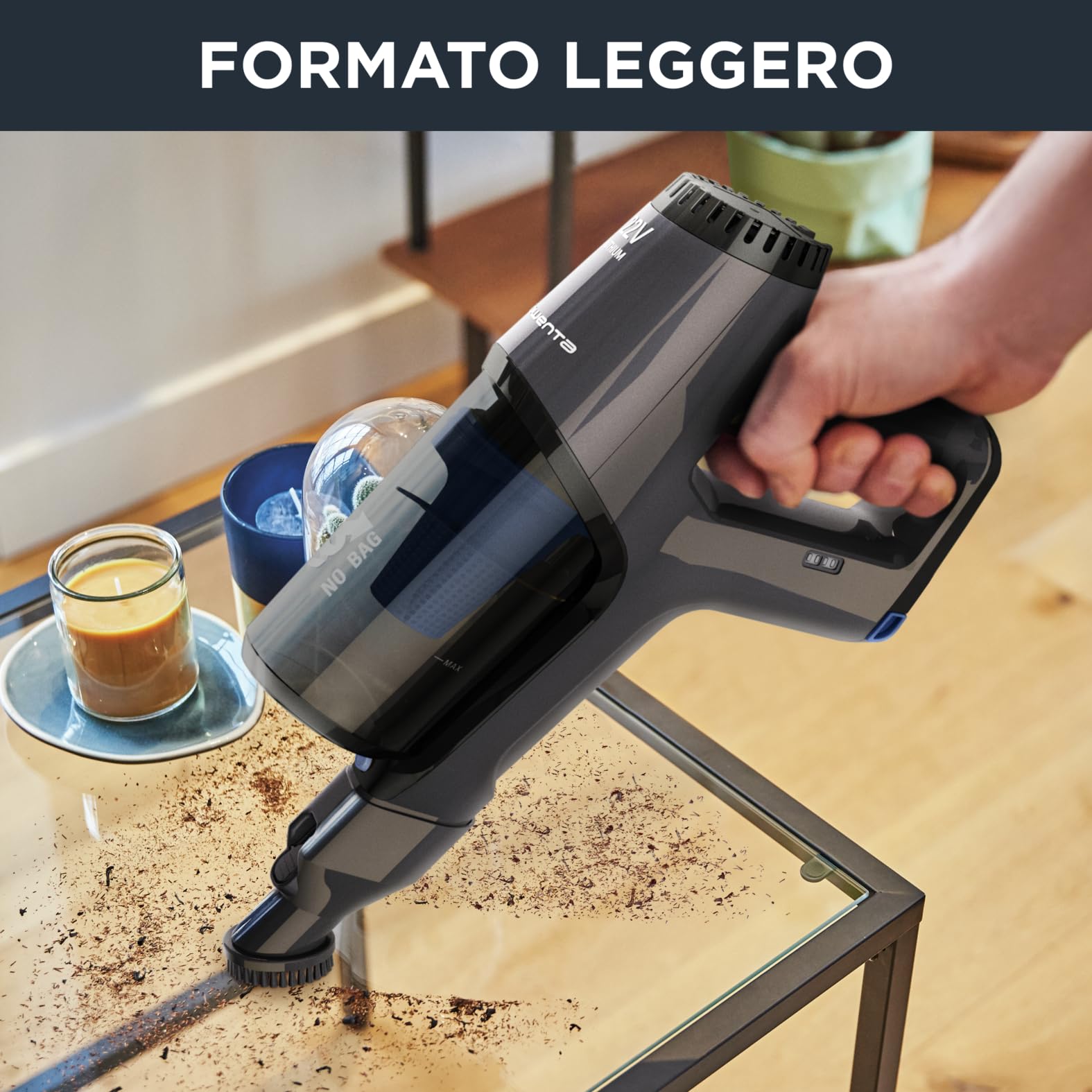 Rowenta X-PERT 3.60 Aspirapolvere Senza Fili Potente, Kit Animal Care, Scopa Elettrica Senza Fili Ricaricabile Leggera, Aspirapolvere Senza Sacco, Tecnologia Flex, Autonomia 45 Min, Luci LED, RH6971