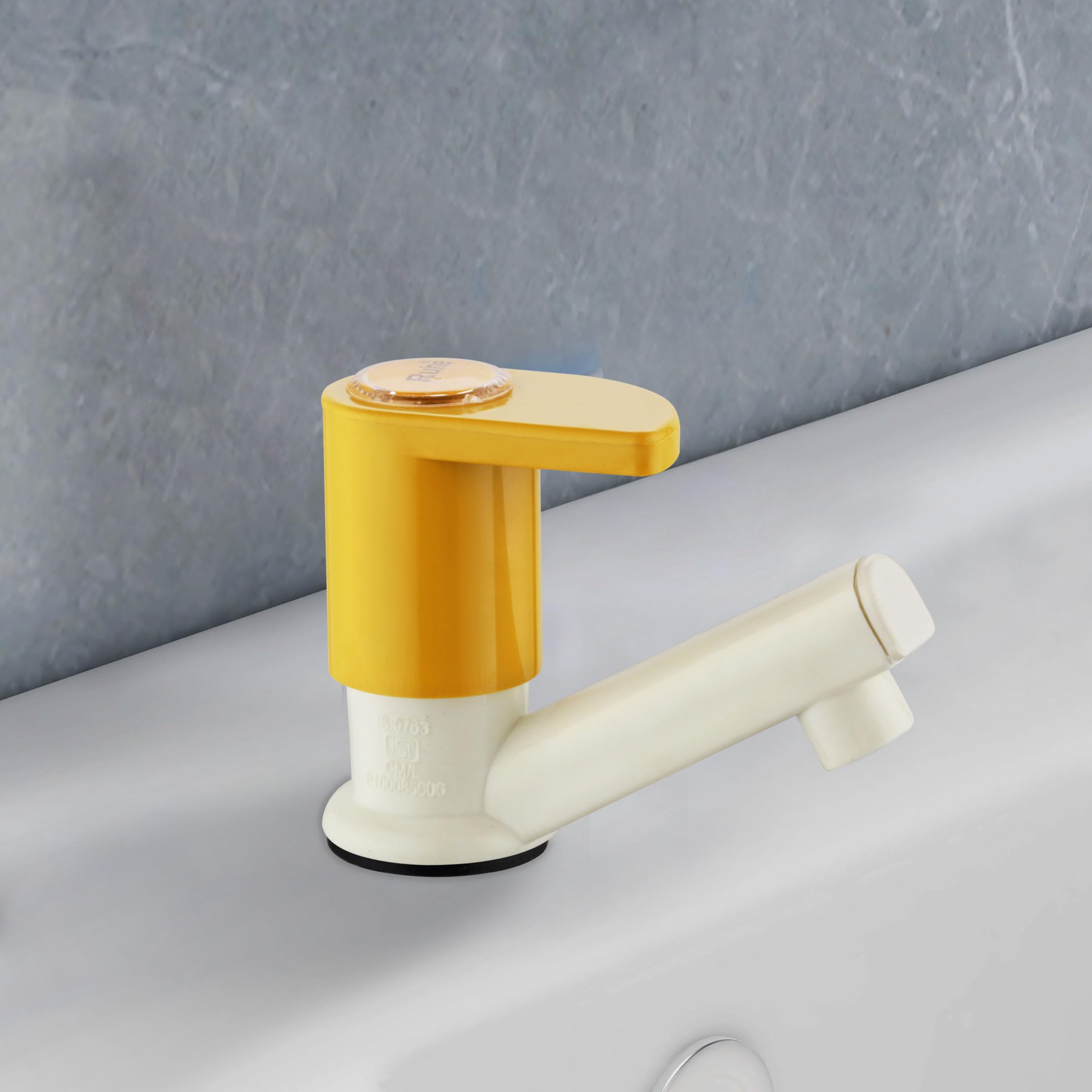 Ruhe® Pillar Cock Faucet/Tap | PTMT/Plastic Gold Curve Collection Pillar Cock with Wall Flange Tap/Faucet | (Ivory Color) (B09PZ5TP9T) Amazon Price History, Amazon Price Tracker