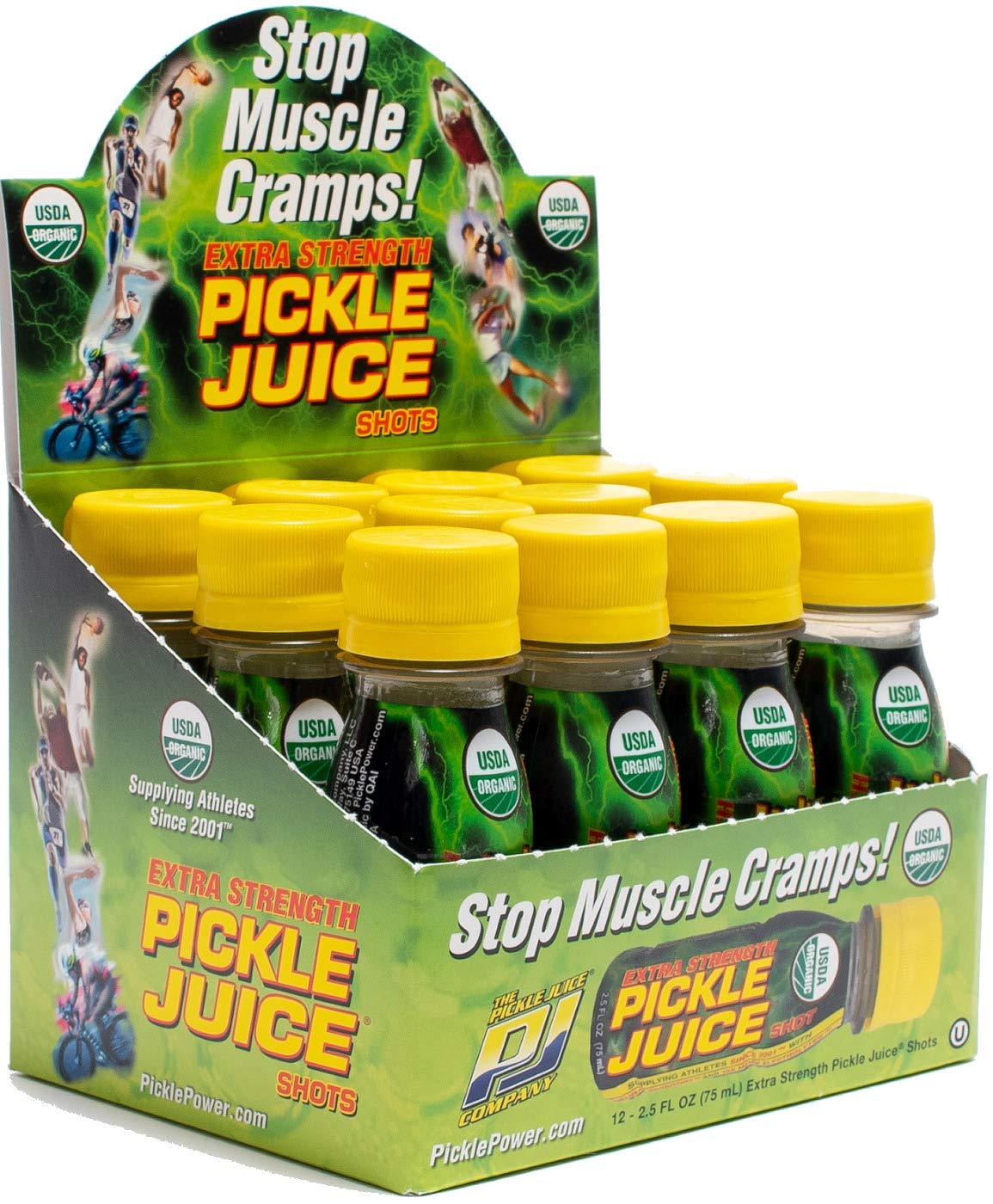 Pickle Juice Sports Drink, 2.5 oz Shot, USDA Organic, Extra Strength