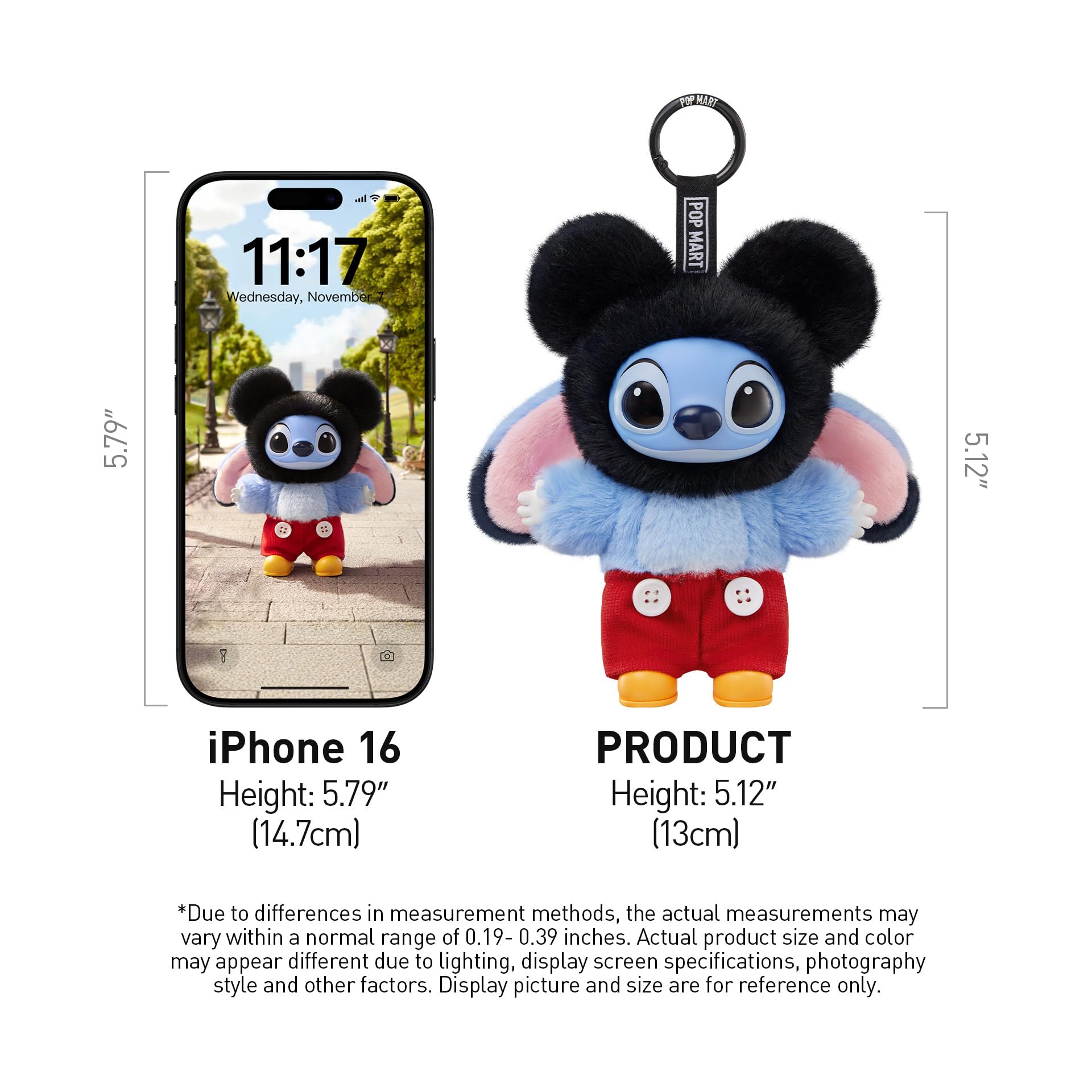 POP MART Stitch Adventure Series - Llavero de caja ciega – Peluche de vinilo, dije de bolsa, cumpleaños coleccionable para niños y adultos, caja individual