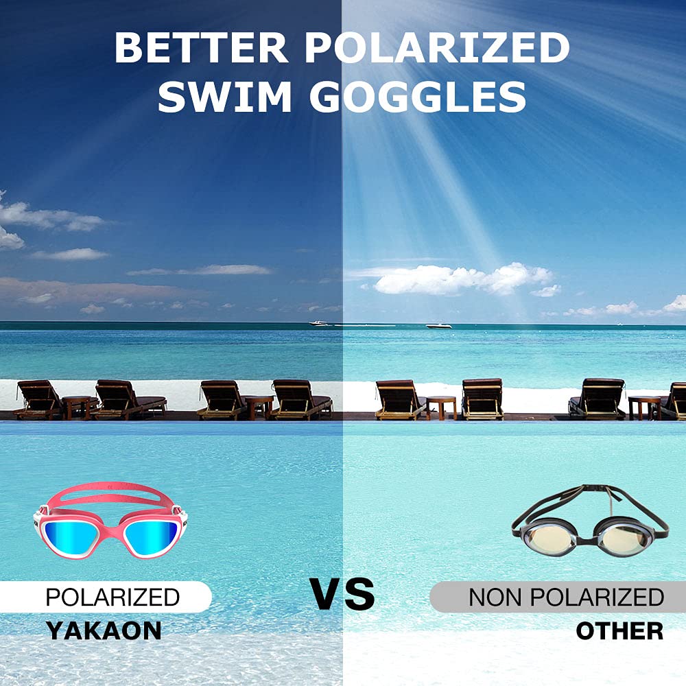 YAKAON G1 Occhialini da nuoto, polarizzati/non polarizzati, anti-appannamento, per uomini, donne e adulti