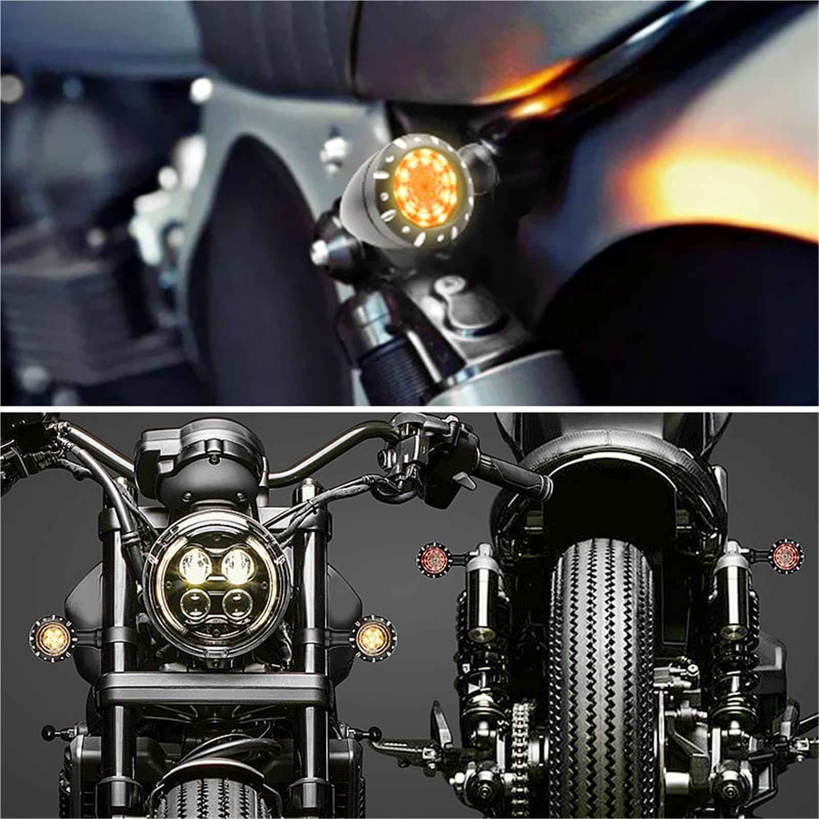 Indicatore Luminoso Per Moto 10mm 12V Di Direzione Lampeggiante Lampada Freno Universale Per KAWASAKI Z900RS ZZR600 Z250 EX250 EX300