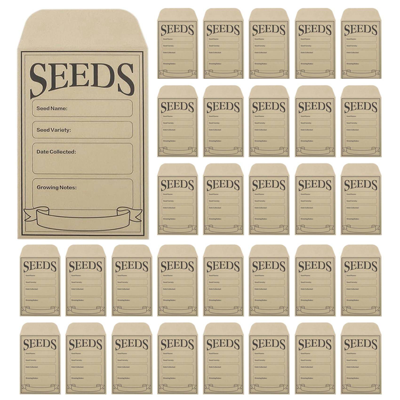 Hndhbfgrt 300PCS Seed Packets Envelopes: Self Sealing Small Seed Envelopes for Seed Storage Resealable Seed Saving Envelopes