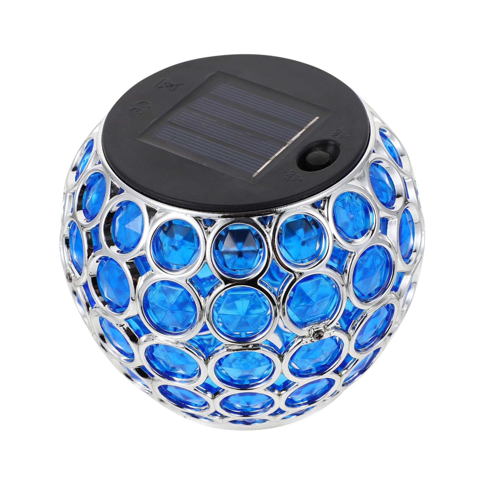 1 pieza de luz de adorno solar luces de paisaje al aire libre lámparas de pie al aire libre linterna LED luces de bola agrietadas luz de mosaico LED lámpara de cubo de patio lámpara LED lámpara solar