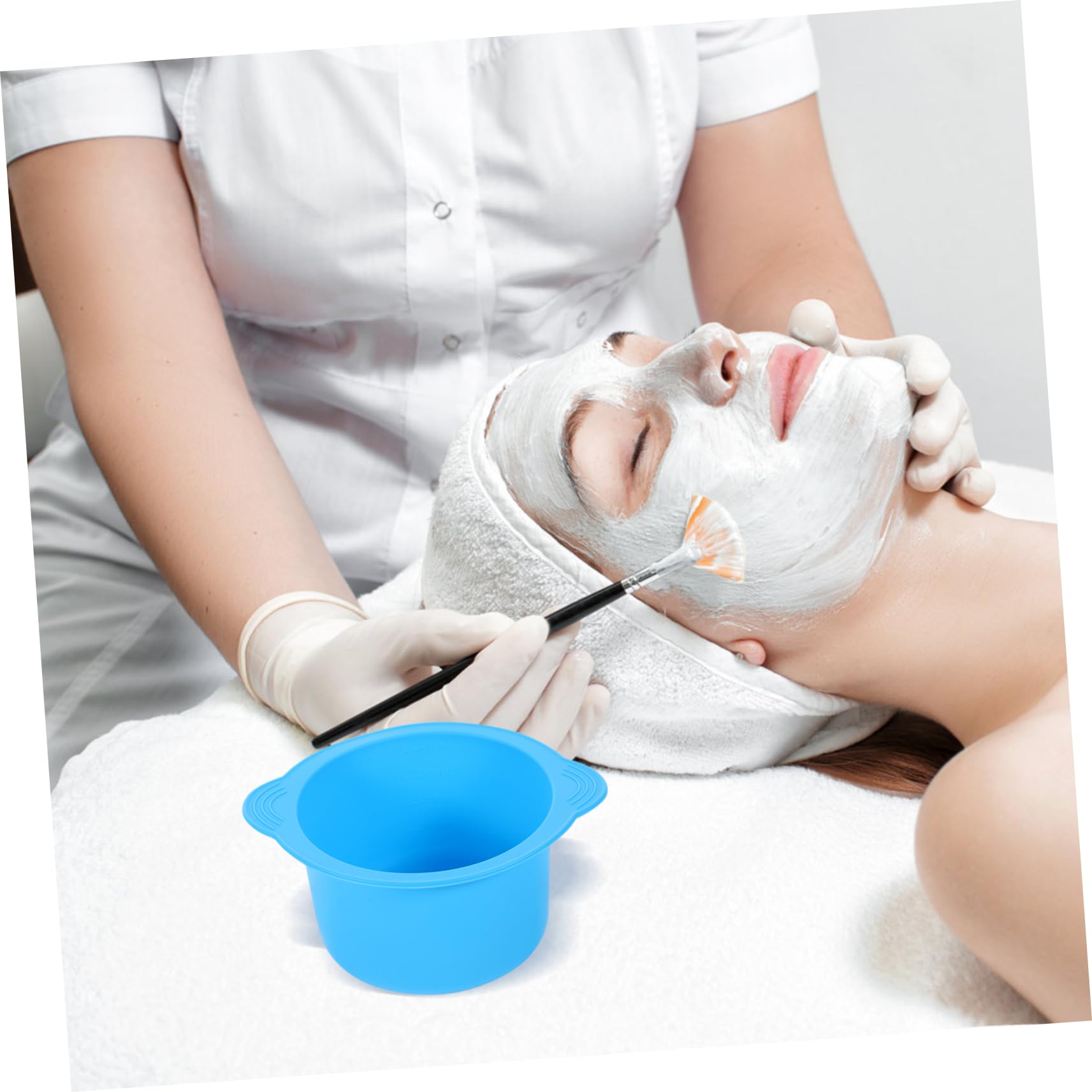 FRCOLOR 5pezzi Ciotola Silicone Per Scaldacera Resistente Temperature Per Depilazione Facile e Sostituzione Per Per Depilazione