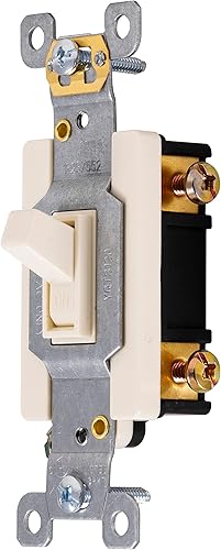 GE home electrical Almond, GE Ultra Pro resistente, de un solo polo, pared, luz, ventilador, circuitos de un interruptor, clip de conexión a tierra, disponible en Yaxa Colombia