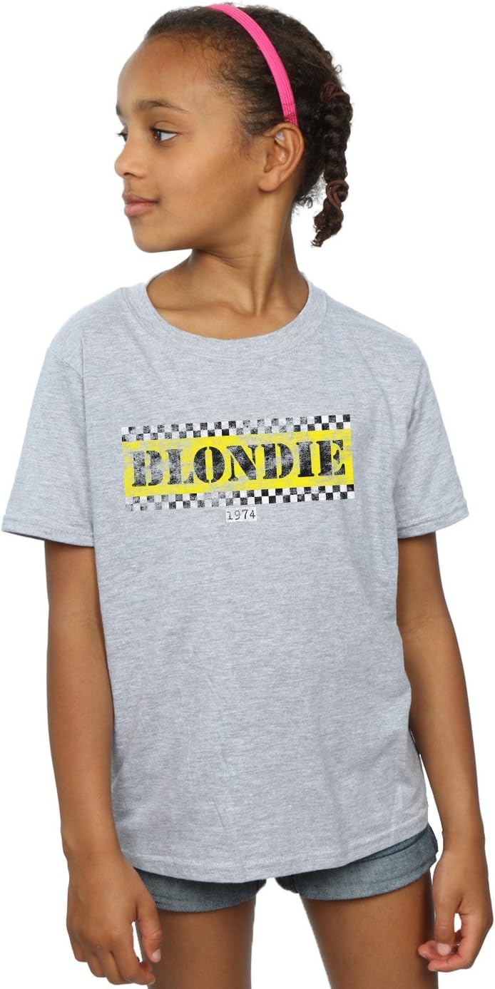 Absolute Cult Blondie Girls Taxi 74 T-Shirt Sport Grey 12-13 Years