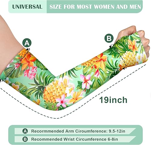 Miniatura 59 de 4 Pairs Gardening Sleeves Anti-Slip Arm Protection with Thumb Hole Sun Sleeve Cooling Arm Sleeves for Women Men Outdoor