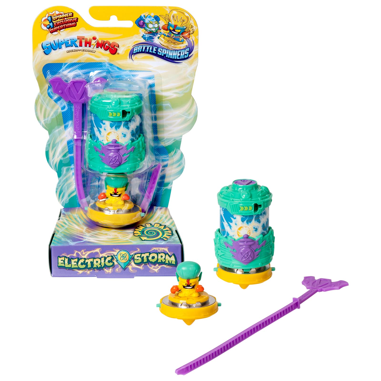 SUPERZINGS - Battle Spinners - Electric Storm, contains 1 Spinner & 1 SuperThing Exclusive