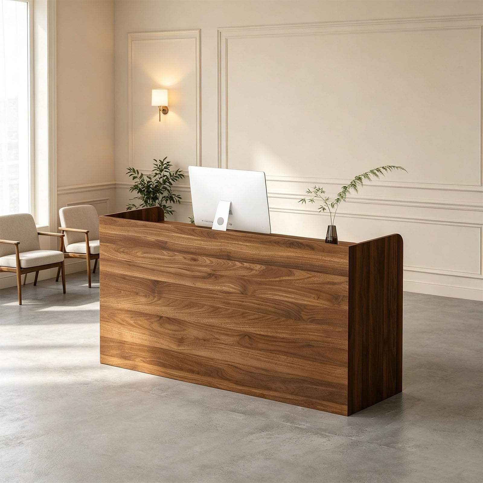 Holz Empfangstheke mit Schublade Rezeptionstheken