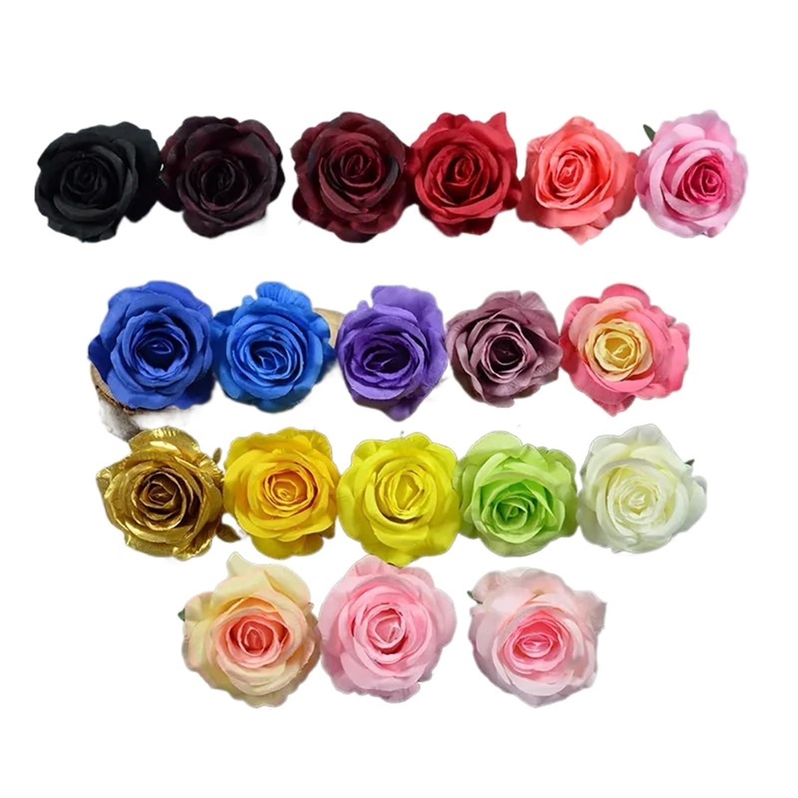 Fiori Di Stoffa 50 pezzi 8 cm di tessuto di seta artificiale rose teste di fiori for matrimonio parete arco festa casa decorazione fai da te cappello