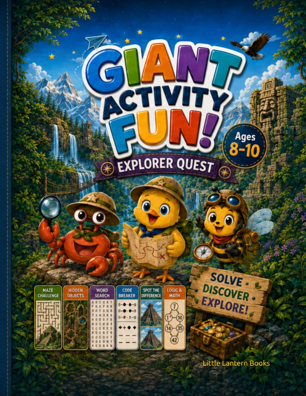 Giant Activity Fun (Book 3): Explorer Quest - Super Challengers – Mazes, Puzzles & Brain Games for Ages 8–10