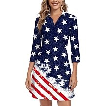 WOWENY 3/4 Sleeve Dress for Women with Pockets V Neck UPF 50+ Casual Sun Dress Breathable Quick Dry Beach Vacation