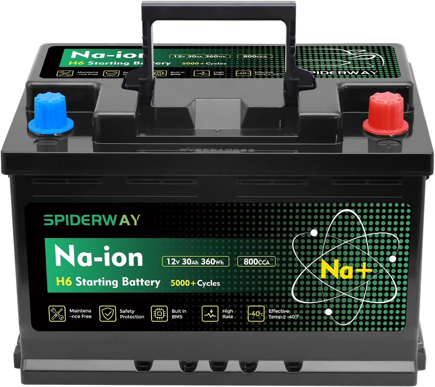 BCI Group 48 Car Battery, Innovative 12V 30Ah Na-ion H6 Start Automotive Battery, 800CCA, 120RC, Maintenance Free, Buit in BMS, High Safety, Exceptional Low-Temperature Performance, 60 Months Warranty