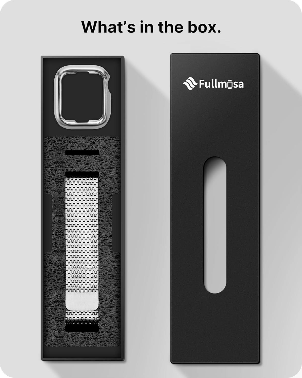 Fullmosa Compatible with Apple Watch Bands 41mm 40mm 38mm for Women Men, Stainless Steel Mesh Loop Magnetic Clasp iWatch Band with TPU Case for Apple Watch Series 9 8 7 6 5 4 3 2 1 SE3/2/1, Silver