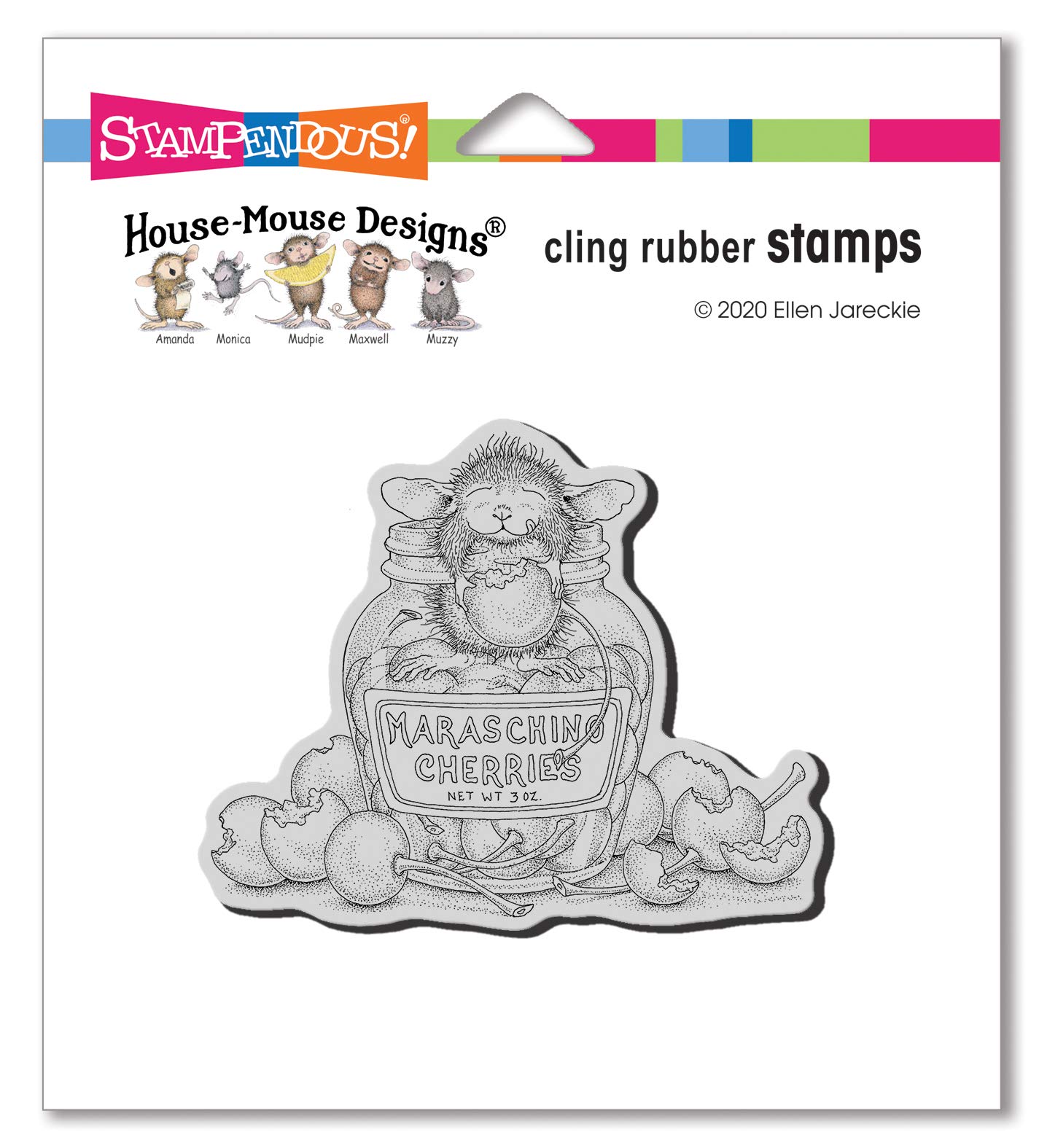 Stampendous Maraschino Mouse House Mouse Cling Maraschino
