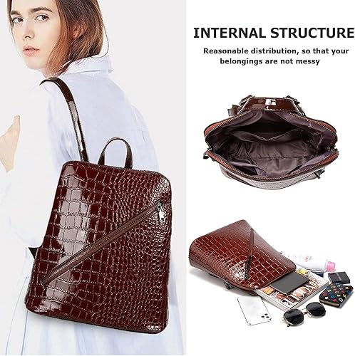 Miniatura 2 de Sweetovo Bolsos y monederos de cuero para mujer, bolsa de mano, mochila, bolsas de hombro, carteras, juego de 6 piezas