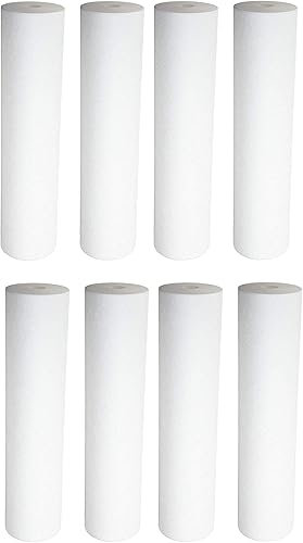 CFS Paquete de 8 cartuchos de filtro de agua de sedimentos de polipropileno compatibles con GE GXWH04F, modelos de sistema de prefiltración GE