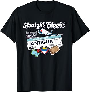 Straight Trippin' Antigua Vacation Tour Travel Trip Matching T-Shirt