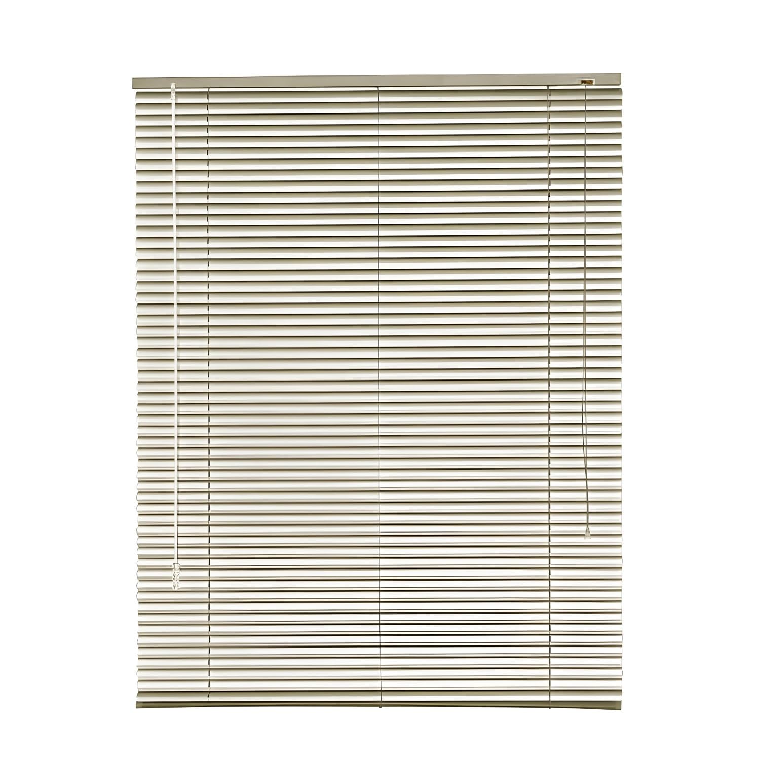 2.5cm Slat Aluminum Venetian Blinds, Horizontal Windows Blind For Office Bedroom Bathroom, Light Filtering Shades(Milk white)