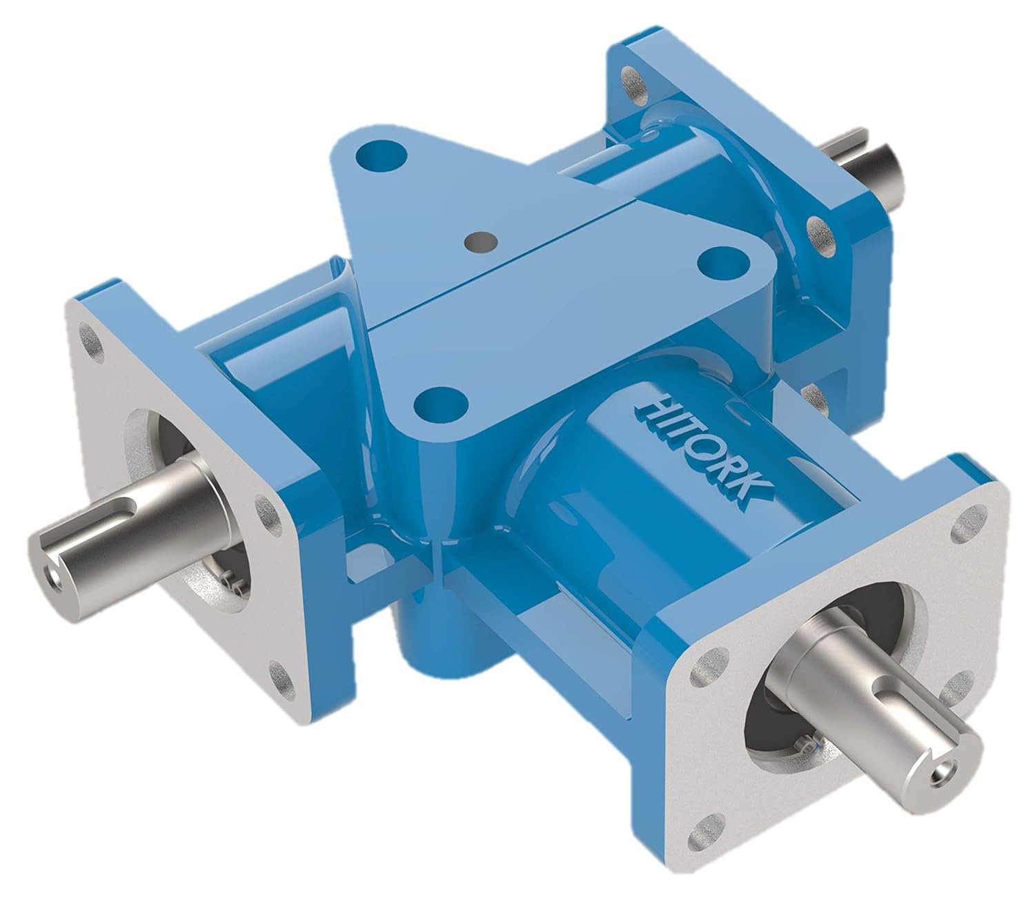 HiTork Right Angle Bevel Gear Drive L0.25 2025, 3 Way, Ratio 11