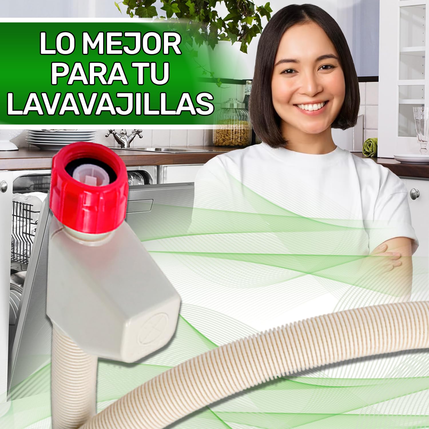 Aquastop Lavavajillas Manguera Tipo 1ES-L ha Longitud Manguera 1,5 m Longitud Total 2,19 m Válvula Ø 3/4" 1885090400 1760360100 para Beko 481253029201 para Whirlpool - MADE IN EU - ONIX TECH