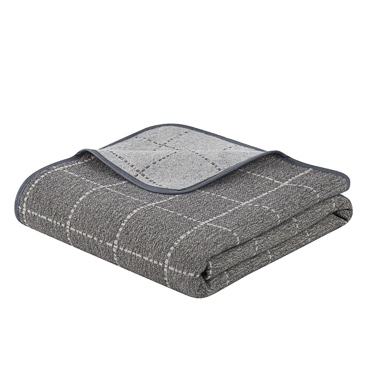 Colcha reversible y ligera multiusos. Gris perla 180x270 cm (cama de 90 cm)