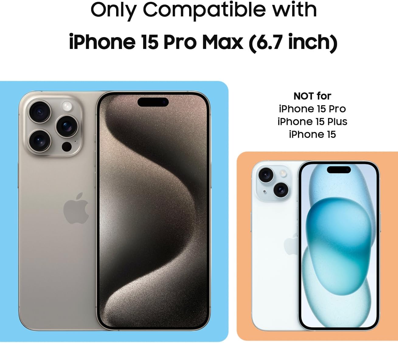 Magnetic for iPhone 15 Pro Max Case, Compatible with MagSafe, Built-in Camera Lens Protector, Logo View, Military Grade Drop Proof Phone Cover, Black - Image 7