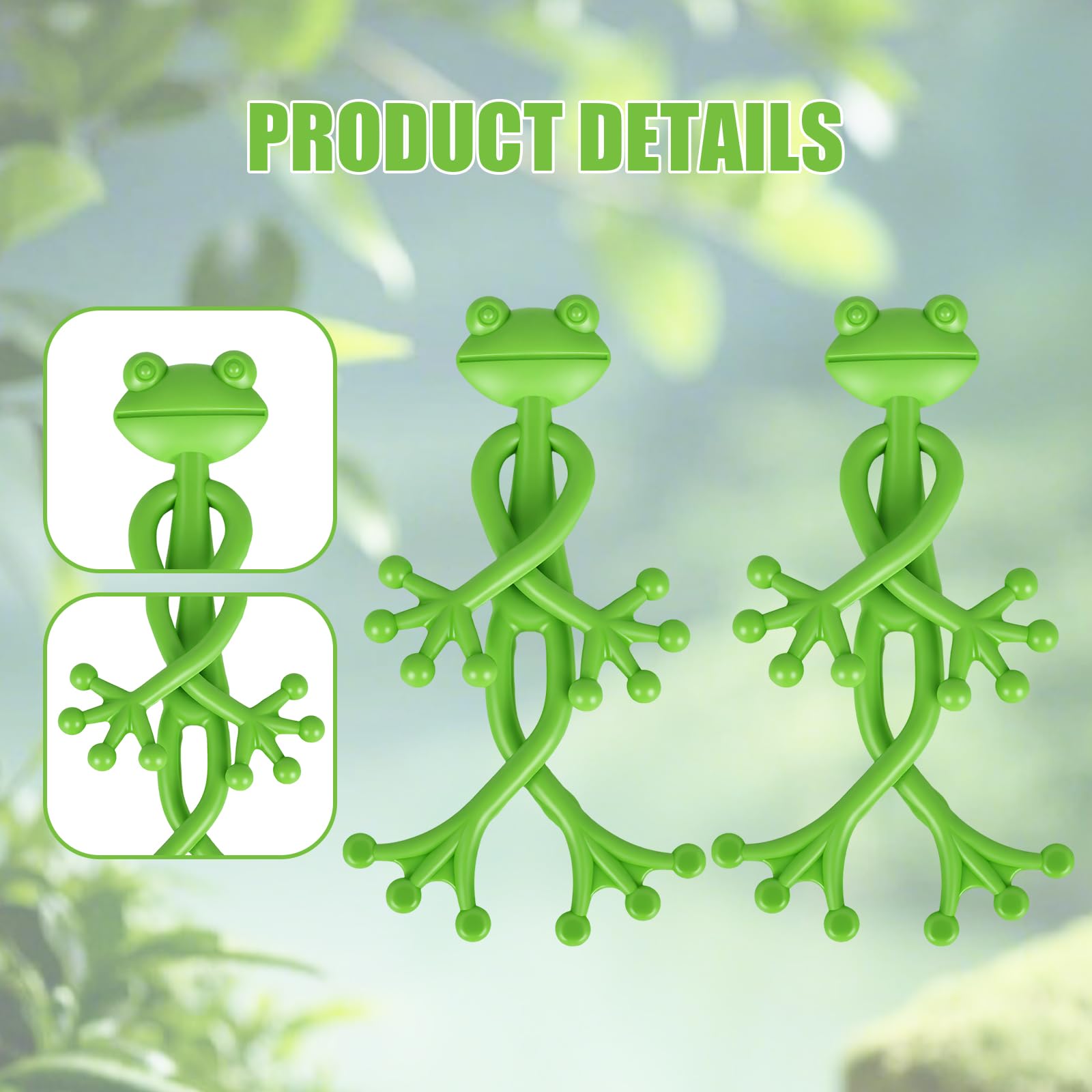 Rzspher 6 Pcs Frog Plant Stand, Holder Support Planter Pot Hugger Gardening, cut