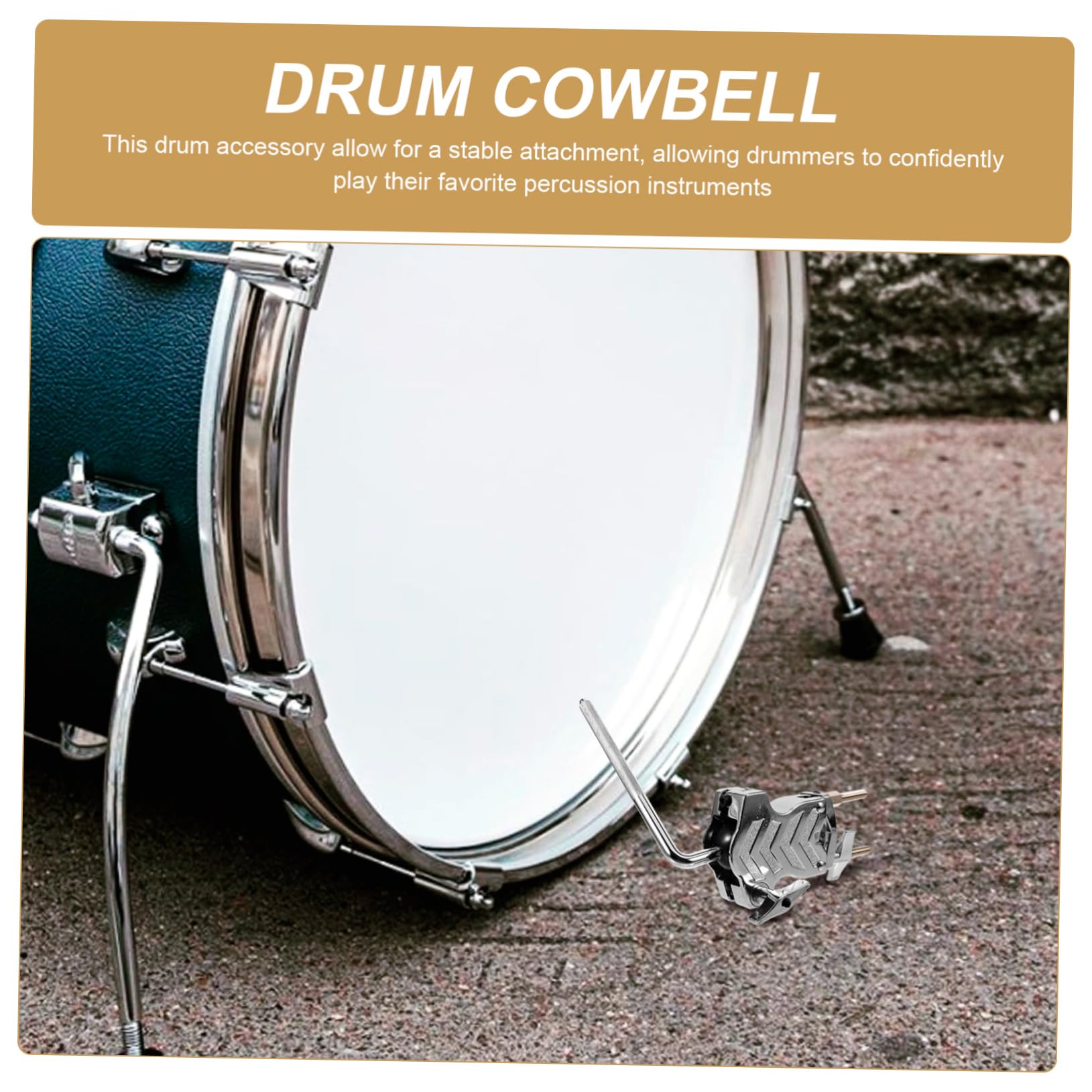 Cowbell Montageklemme Für Trommel Und Percussion Für Live-auftritte Und Proben Vielseitig Einsetzbarer Schlagzeughalter