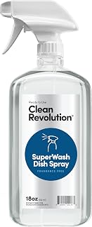 Dish Spray, Powerful Formula Cuts Through Grease, Compatible with Dawn Powerwash Sprayers and Foamers, Fragrance Free, 18 Fl Oz - Made in USA