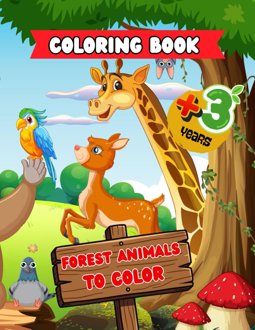 Coloring Book: forest animals to color