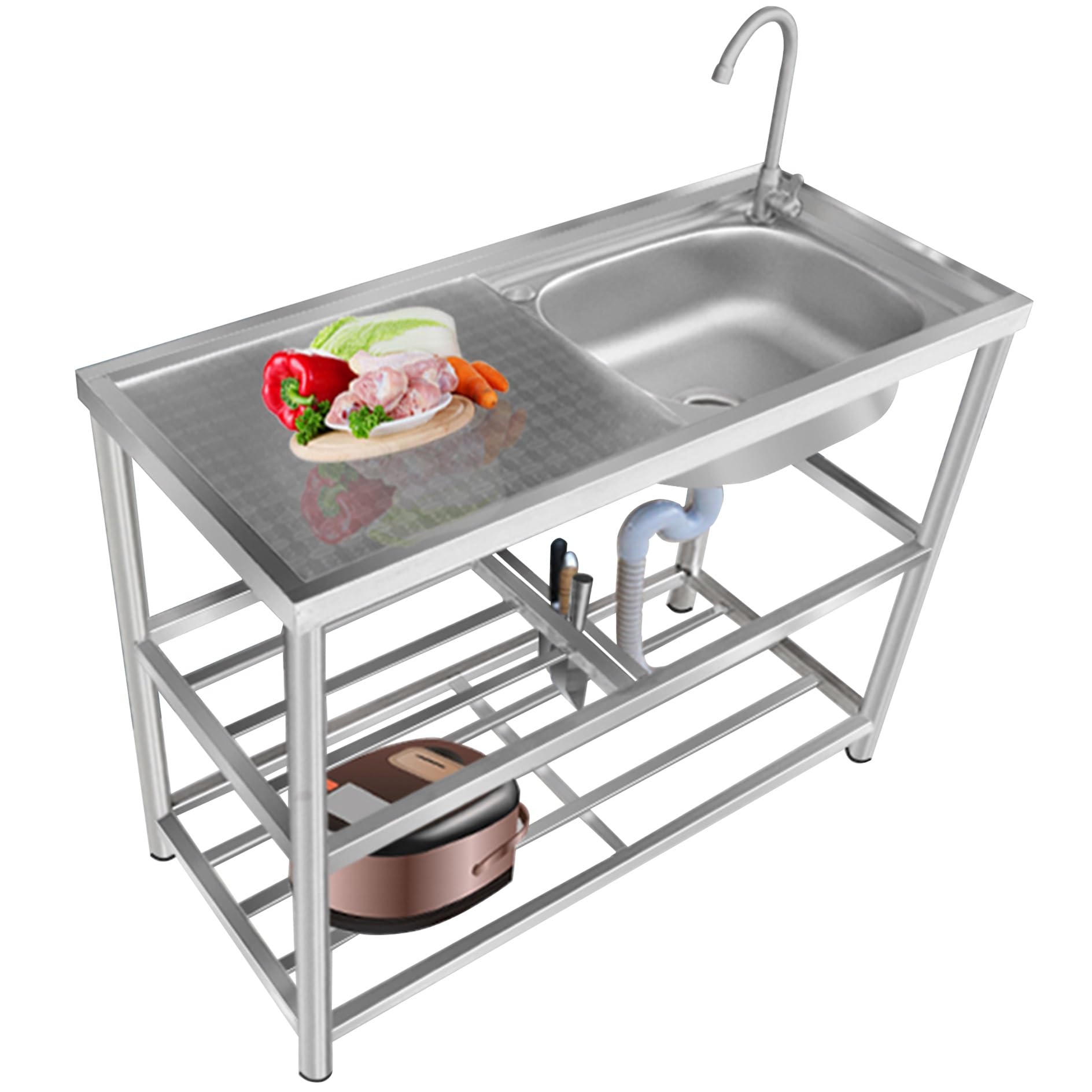 Évier de camping portable pour terrasses de café et bars d'été