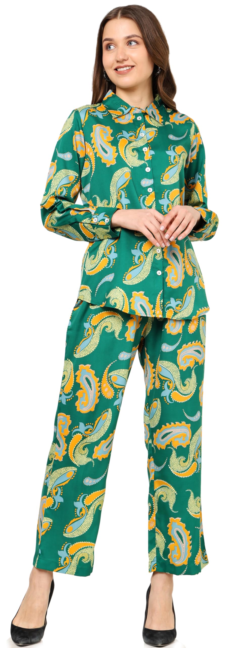 yash gallery Women's Rayon Ikat Printed Co-ord Set-picture-43