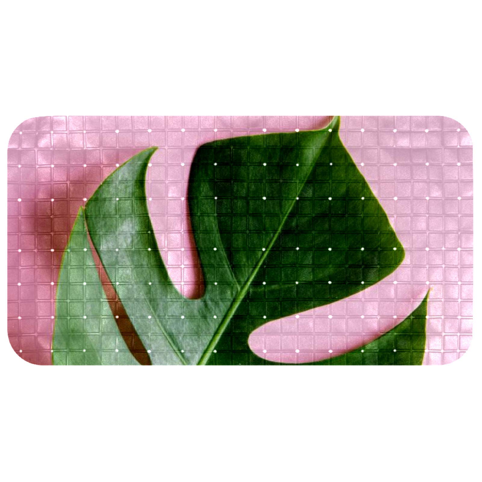 Tapis de salle de bain feuilles tropicales pour une douche zen