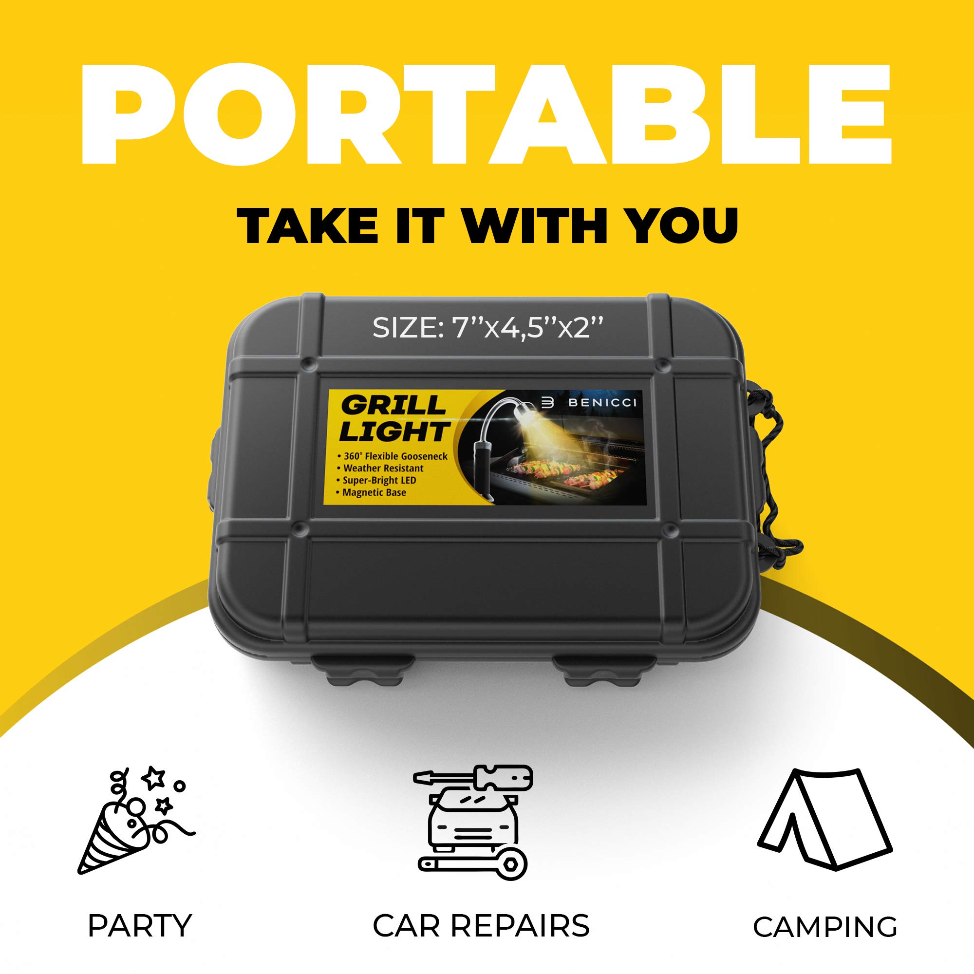 Buy Flexible LED BBQ Grill Lights Set of 2 The Perfect Grilling Accessories Light with 360