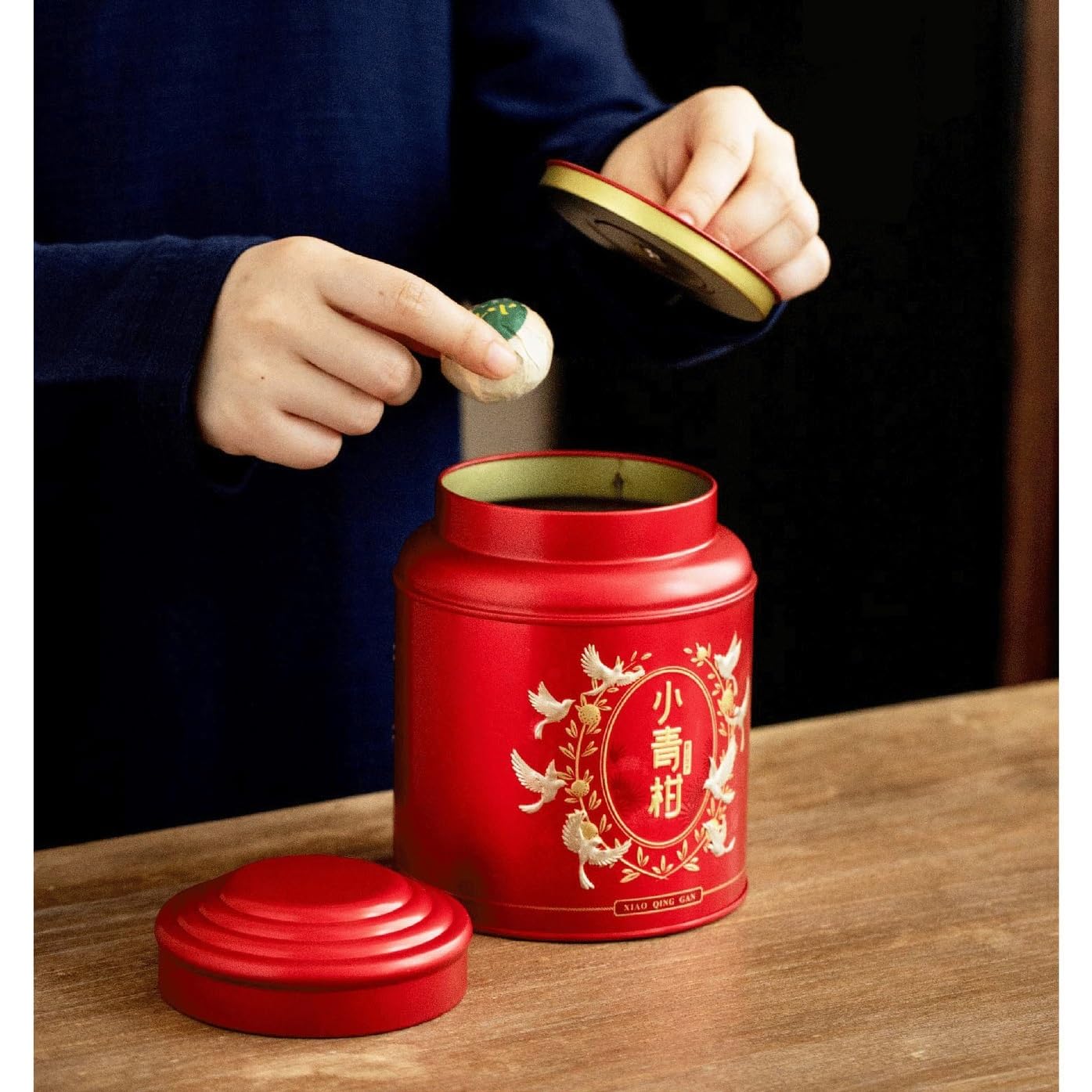 Set Da Tè Contenitori for la conservazione del tè alla rinfusa, lattine for caramelle, lattine rotonde di grande capacità, set di scatole regalo con lattina singola, set da tè con lattina vuota Baratt